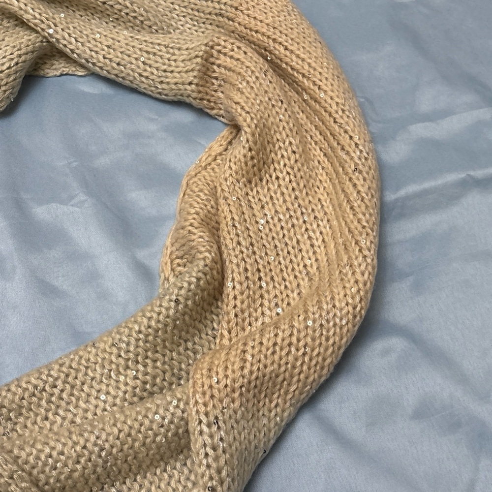 Infinity Scarf Mango Three Block Colors Sequins N… - image 5